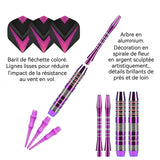 Fléchettes 15,6 cm 3 pièces Tige en alliage d'aluminium Avec boîte de rangement Convient aux cibles rigides Flechette Pointe Acier