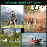 Jumelles de vision nocturne 4k 4000 mah 40mp avec 4,5 pouces lcd 8x portables wifi vision nocturne infrarouge rechargeable
