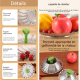 Panier vapeur 9 pouces acier en inoxydable avec poignée pliable compatible bateau à vapeur pour cuisson légumes et aliments