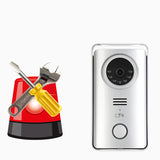 Sonnette de porte 7 pouces HD vidéo sonnette visuelle sans fil carte à glisser déverrouiller interphone sonnette de porte