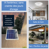 Lampes solaires batterie 5000mA 110 perles lumineuses 3 tonalités de couleur câble de 5m télécommande lampes de jardin lampes LED