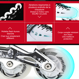 Patins à roues alignées patins à roulettes de taille réglable avec roues éclairées patins à roues alignées pour adultes et enfants
