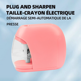 Taille-crayon électrique ABS pour crayons de couleur robuste pour bureau école salle de classe maison portable arrêt automatique