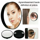 Miroir 30X miroir de maquillage grossissant petit miroir avec ventouse et pince pointue pour le maquillage de voyage petit miroir