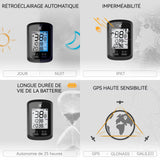 Compteur vélo rechargeable ipx7 étanche avec l'application mobile compteur vitesse velo compteur vélo GPS ordinateur de vélo GPS