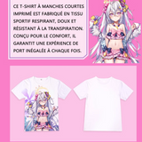 Manches courtes code XL périphériques d'animation style animé t-shirt imprimé vêtements décontractés d'été à manches courtes otaku