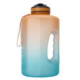 Bouteille d'eau 3.78L grande capacité gourde sport avec poignée portable conception à double échelle bouilloire de couleur dégradée