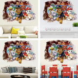Stickers Muraux 70x50cm PVC Couleurs vives et éclatantes Thème Pat'Patrouille Ajoute vitalité et gaieté à la chambre d'enfant
