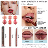Crayon à lèvres 6 PCS 5ml 12 h sans décoloration imperméables et longue durée peel off crayon à lèvres tattoo contient 6 couleurs