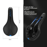 Selle de vélo 290g Ergonomique  Imperméable  PU  Absorbant les chocs  Résistant à l'usure  Résistant aux taches selle vélo confort