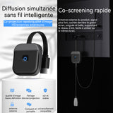 HDMI sans Fil 4K HDMI Adapter Double Bande 5 GHz/2,4 GHz Compatible avec OS/Android/Windows Prend en Charge Miracast/DLNA/Airplay
