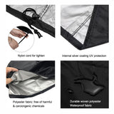 Couverture pour barbecue extérieur 145*61*117cm Imperméable aux UV Résistante à la déchirure Pliable Couverture pare-soleil noire