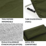 haise de plage pour la randonnée le camping la plage vert facile léger portable confort sont ultra peuencombrants matelas de plage