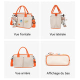 Sac à langer 22x33x15cm livré avec pendentifs et décorations bandoulière réglable sac à langer multifonctionnel matériau imperméable