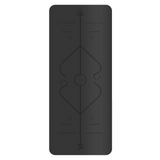 Tapis de gymnastique 1830 x 680 x5 mm Tapis de yoga Antidérapant Tapis de Pilates Tapis de sport 5mm PU Dimensions noir