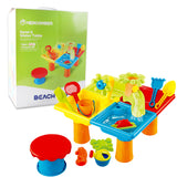 Table d'activité 25 accessoires table sable et eau table eau sable table d'eau exterieur jouet d'été pour enfants filles et garçons