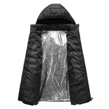 Manteau en coton chauffant d'hiver chauffage électrique manteau en coton à 15 zones veste amovible à capuche