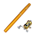 Alliage d'aluminium type stylo canne à pêche mini poche portable petite canne à pêche radeau de glace pêche pont pêche