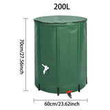 Seau de stockage  de l'eau 200L / 52  Gallon Réservoir pliable Eau de pluie PVC Patio Portable Multi-usage Récupération de l'eau