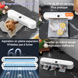 Machine sous vide 35 x 7,2 x 6 cm 60 kpa humide et sec démarrage par simple scellage en 22 secondes bande de scellage de 28 cm