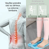 Étirement du dos 2 en 1 rouleau de massage pour le dos et les pieds 56 points de massage et 8 rouleaux étireur de dos silicone