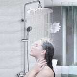 Pommeau de douche à effet pluie 25x25cm circulaire rotation 360 degrés anti calcaire tete de douche pluie avec 120 points d'eau