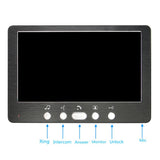 Sonnette de porte 7 pouces interphone visuel IP55 grade HD étanche avec vision nocturne fonction infrarouge portier visuel