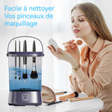 Nettoyeur à ultrasons 10x9,6x15,3cm 1200mah IP65 2 modes de nettoyage type-c charge nettoyeur de pinceaux de maquillage électrique