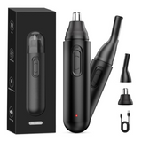 Tondeuse nez oreilles homme 2 en 1 500 mAh IPX7 étanche LED chargement USB lame à double tranchant pour les sourcils et le visage