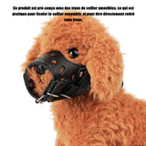 Museliere pour chiens 25-30cm muselière en PU noir ajustable sécurité sans frottement douceur conception antimorsure antiaboiement
