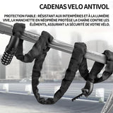 Antivol velo 110cm noir sécurité combinaison de chiffres cadenas pour vélo moto enfant adultes chaîne antivol vélo antivol de vélo