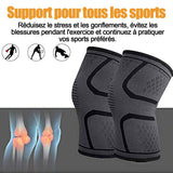 Genouillère 35-41cm tour de cuisse longueur 27cm ergonomique bandes renforts latéraux soutien stabilité thuasne en nylon hommes