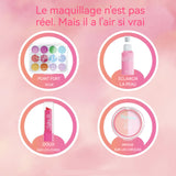 Ensemble de salon de beauté 17 PCS ensemble de maquillage pour fille avec jouet de simulation de maquillage avec boîte de rangement