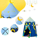 Tente de jeu enfant bleu d'intérieur pour garçons et filles maison jeu tent house château pour enfant portatif cadeaux enfants