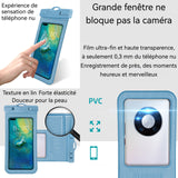 Sac étanche 22x11cm rafting natation étui de protection étanche pour téléphone portable grand sac étanche transparent portable