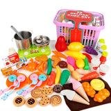 Tablier d'enfant sur la cuisine de cuisson des filles ensemble de jouets Outils de cuisine de légumes chef de jeu puzzle