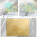 arte de voeux 20x15cm anniversaire carte de vœux tridimensionnelle rêve paon sculpture en papier action de grâce bénédiction