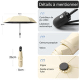 Parapluie plié en trois ouverture et fermeture touche poids ultra-léger ensoleillé ou pluvieux protection solaire parapluie anti