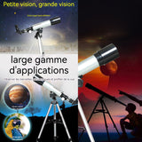 Télescope astronomique pour enfants x 90 ouverture 50mm réglable cadeaux pour enfants monoculaires avec support télescopes