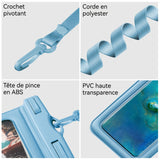 Sac étanche 22x11cm rafting natation étui de protection étanche pour téléphone portable grand sac étanche transparent portable