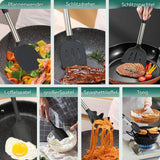 Ustensiles de cuisine 43 pcs ensemble de cuisine en silicone Batterie de cuisine résistante à la chaleur avec porte-couverts noir