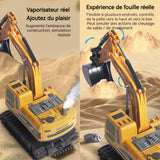 Excavateur jouets 29x9,5x22cm avec télécommande 2.4ghz rotation à 680 degrés jouets pour enfants cadeaux pour enfants excavateur