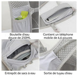 Sac à dos 21x7x38cm sac à dos pour le vélo la course à pied et la randonnée sac à dos d'hydratation gilet de sport respirant gris
