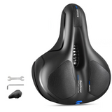 Selle de vélo 740g Hollow Breathable Waterproof  Shock Absorbing Rounded Rear Seat Charging Tail Lights selle vélo confort
