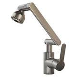Robinet 33cm robinet pivotant universel mitigeur lavabo chaud et froid 2 modes pivotant hauteur réglable interrupteur flexible