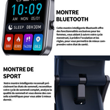 Montre intelligente 1.9 écran Bluetooth appel montre intelligente montre tactile 280x320 260mah montre de sport étanche IP67 bleu