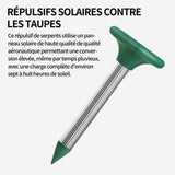 Répulsif à ultrasons solaire 2pcs répulsif solaire imperméable contre les campagnols dissuade taupes gaufres les serpents les rats