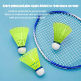 Volants 12 pièces durable nylon bonne flexibilité double rotule coupe-vent entraînement de badminton jaune volants de badminton