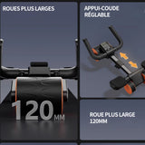 Roue abdominale 1,85kg à rebond automatique avec tapis de fitness conception à trois roues abdos musculation appareil sport maison