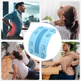 Étirement du dos 2 en 1 rouleau de massage pour le dos et les pieds 56 points de massage et 8 rouleaux étireur de dos silicone